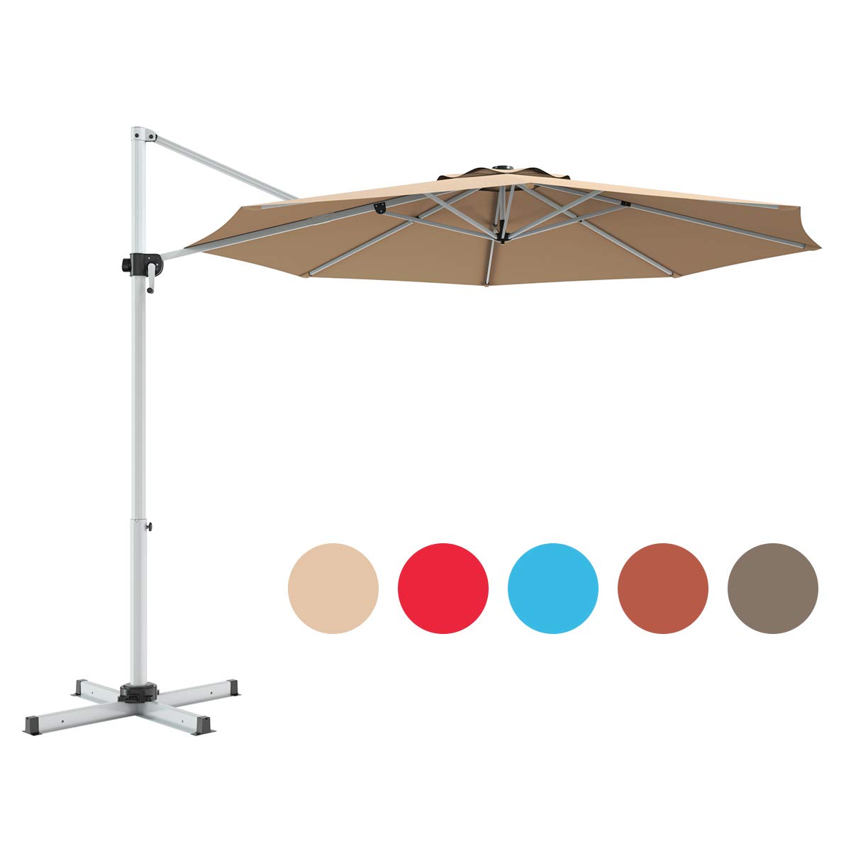 Tangkula 11ft Patio Cantilever Umbrella